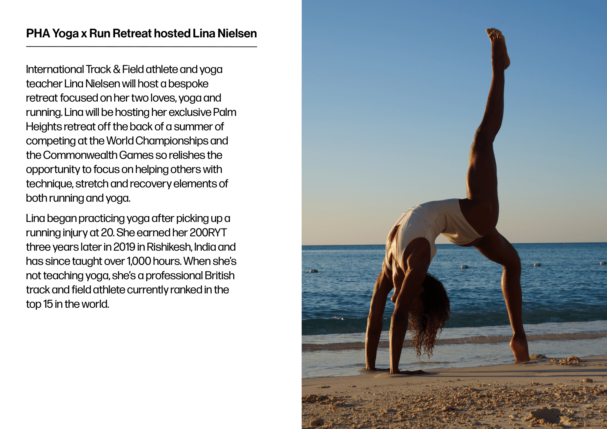 PHA Yoga x Run Retreat with Lina Nielsen - October - Palm Heights